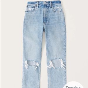 Abercrombie Curve Love 90s Ultra High Rise Straight Jeans Size 26